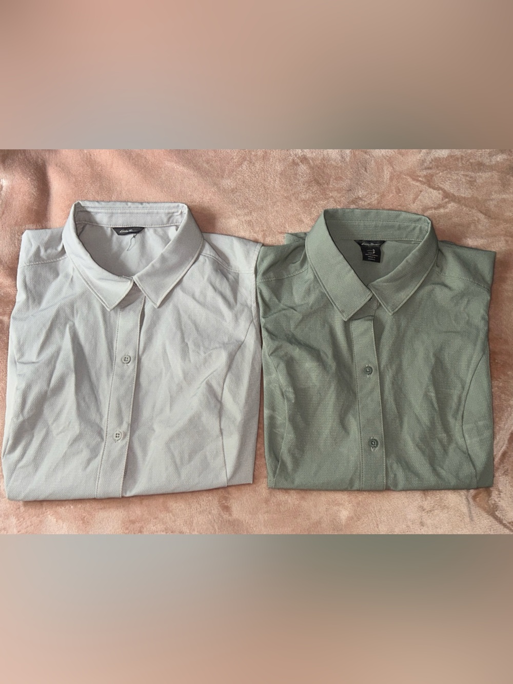 EDDIE BAUER Sleeveless Tech Button Down Shirt Bundle • SET OF 2 • Size M